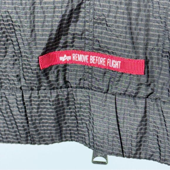 Alpha Industries Parachute Textured Taped Slim Fit Full Zip Utility Jacket L - Picture 11 of 16